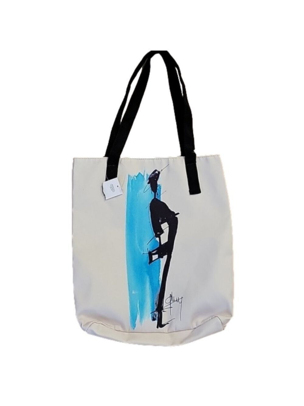 Mixit Tote Bag with Watercolor Print NWT